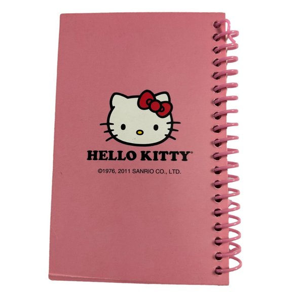 Vintage 1976 Hello Kitty Sanrio Notepad Pink Mini Notepad Spiral 5.5" X 3.5" - Picture 2 of 6